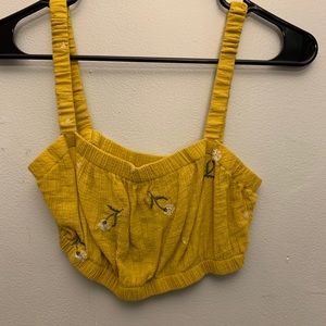 Yellow crop top